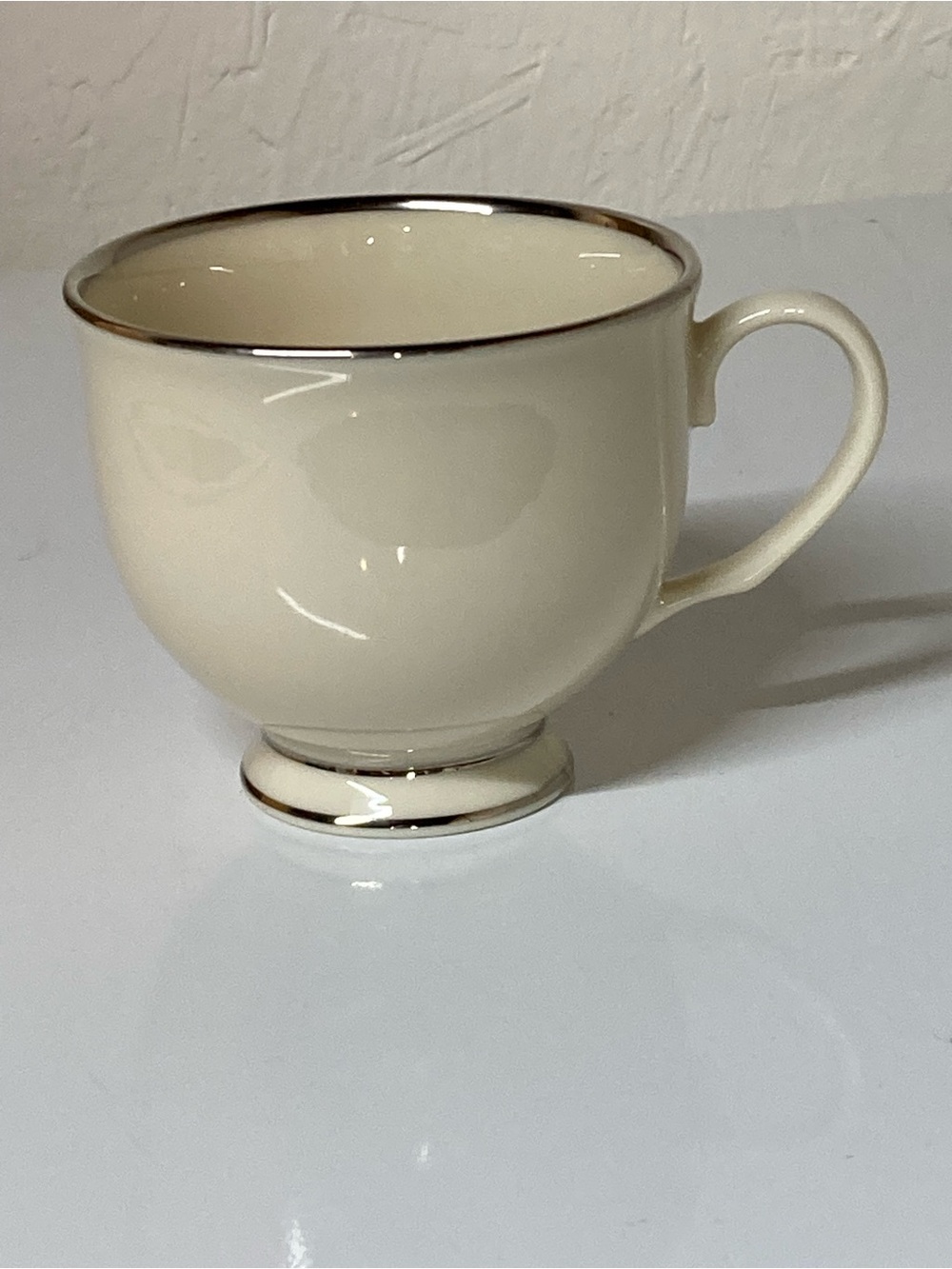 Lenox Presidential Collection MontClair cream Footed Cup with Silver/Platinum